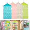 16-Pocket Door Back Hanging Bag Socks Bra Underwear Hanger Storage Organizer