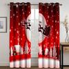 Мультфильм Санта-Клаус Рождественская елка красное золото оконные шторы для детей Спальня Гостиная Ванная комната Кухня Дверь Холл Домашний декор