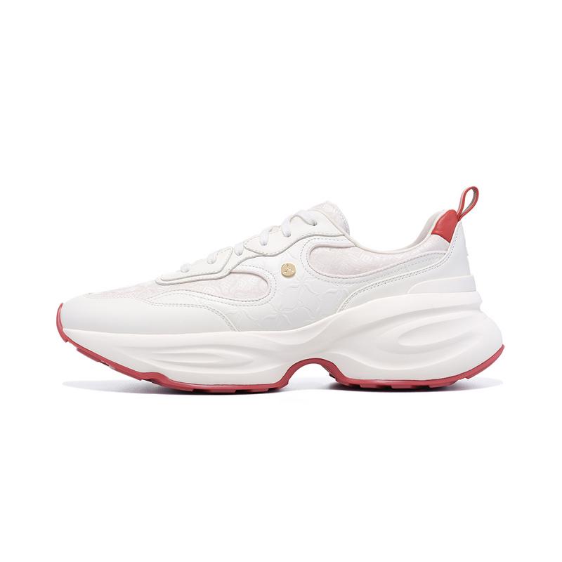 Li Ning 1990 Классическая коллекция Повторный отскок Нескользящие и износостойкие Низкие Повседневная обувь Мужская Кремовый ALFV015-1