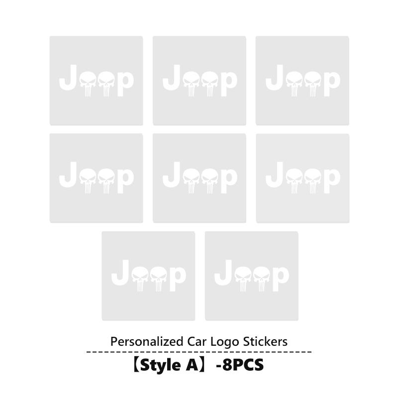For Jeep Car Interior Dekoration Stickers Badges Auto Styling Grand Cherokee Wrangler JK Renegade Gladiator Compass AMZ1