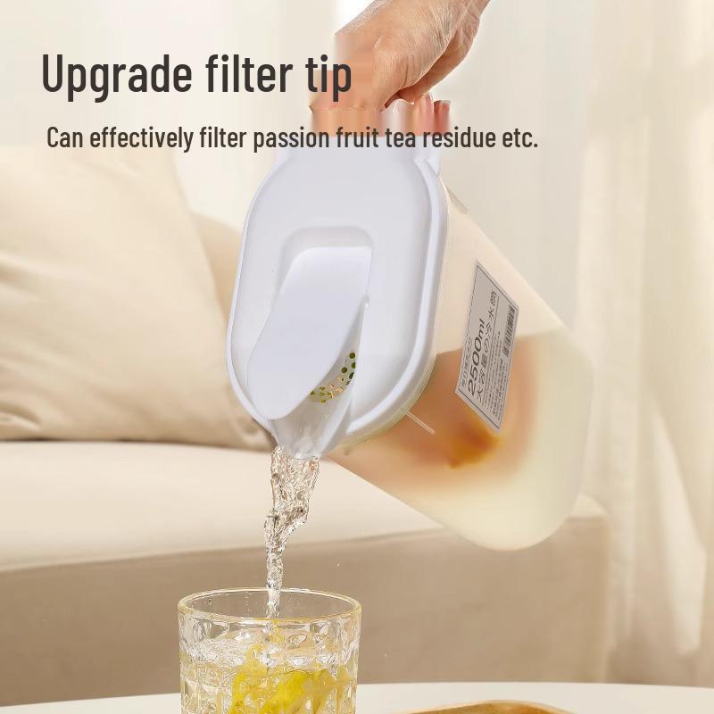 Чайник для холодной воды - Большой объем, Высокая термостойкость, Широкое горлышко, Кувшин для холодильника для лета.