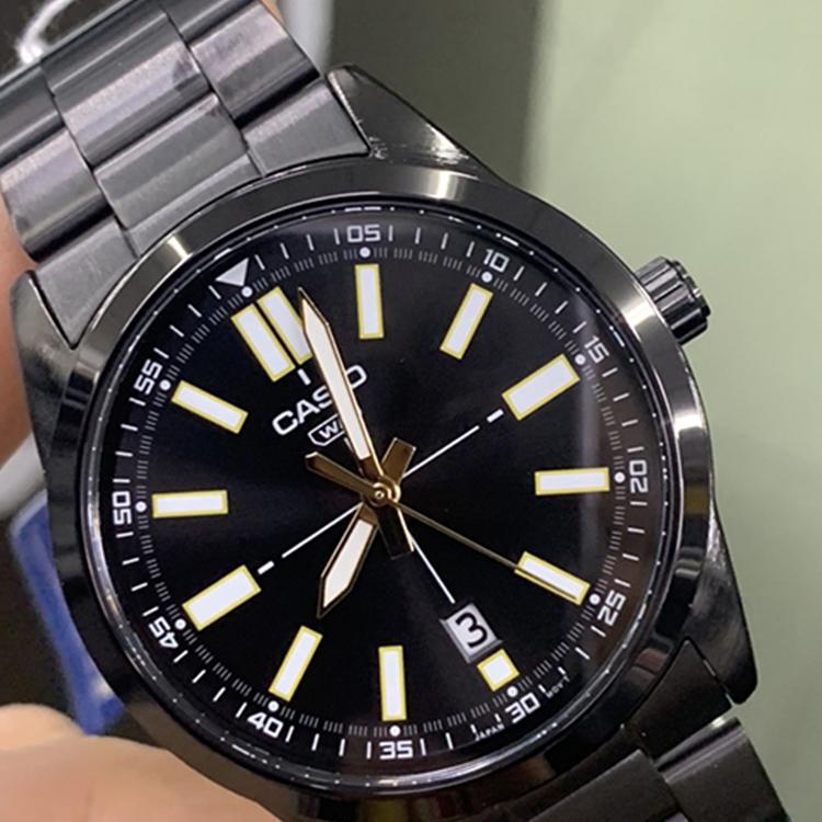 Casio Мужские часы Стандартной серии Черные MTP-VD02B-1E MTP-VD02B-1E