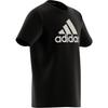 adidas Футболка с круглым вырезом, с коротким рукавом, с надписью, черная, детская, топы IC6855