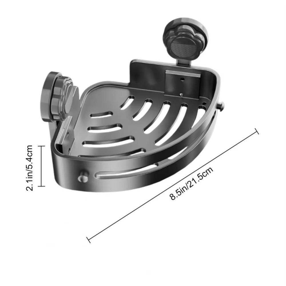 Wall Mounted Storage Organizer Suction Cup Shampoo Rack Bathroom Shelf Kitchen Storage