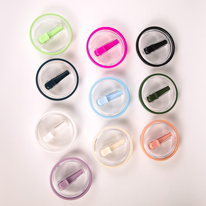 Кружка 30 унций с защитой от протекания, складной соломинкой, герметичной крышкой и ручкой