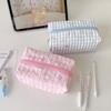 Korean Style Cloth Bow Cosmetic Bag Large Capacity Portable Beauty Case  Travel Storage