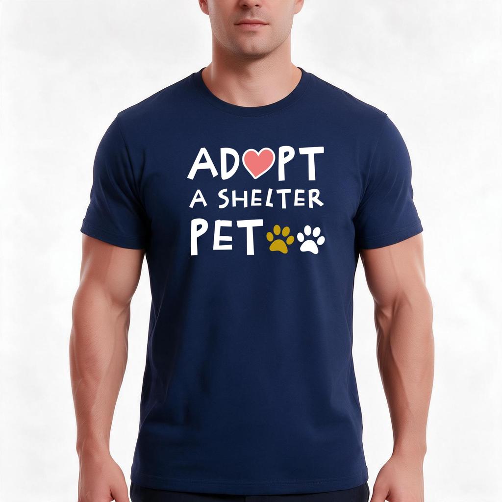 Adopt A Shelter Pet Tshirt Summer Casual Cotton Tee Oversized Streetwear Tops Vintage Graphic Print Loose Fit Short Sleeve
