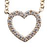 TIFFANY&Co. Metro Heart Necklace K18 Pink Gold/diamond 2g Women Used