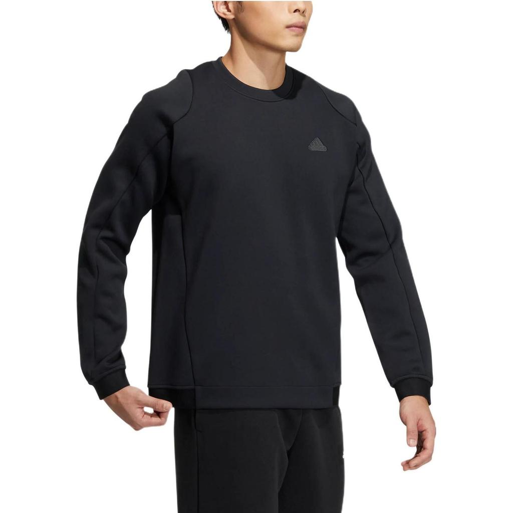 Adidas Sweatshirts Men's Black Crew Neck Moderate Regular HY5839
