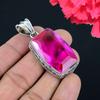 Кулон из драгоценного камня с розовым топазом, твердый кулон из стерлингового серебра 925 пробы, ювелирный подарок для унисекс