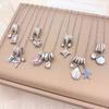 Necklace Explosive Square Ice Cream Color Necklace Light Luxury Micro-inlaid Zircon Temperament Advanced Sense Simple Accessories