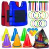 29-Piece Ring Toss Set, Catch Ball, Athletic Toy, Outdoor Play, Target Game, Ring Toss Ring, Tail, Family Game, Kids Indoor and Outdoor Play, Fun