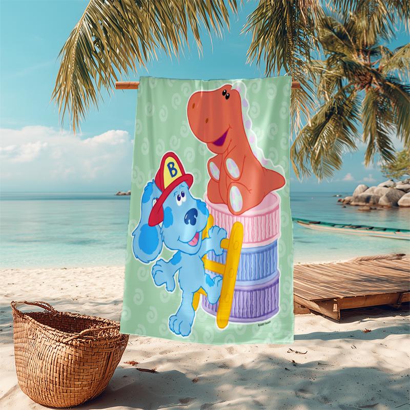 1Pc Blue'S Clues Friends Greeting Beach Towel Microfiber Beach Towel Thin Absorbent For Beach Swimming Yoga Bath Sports 0917259