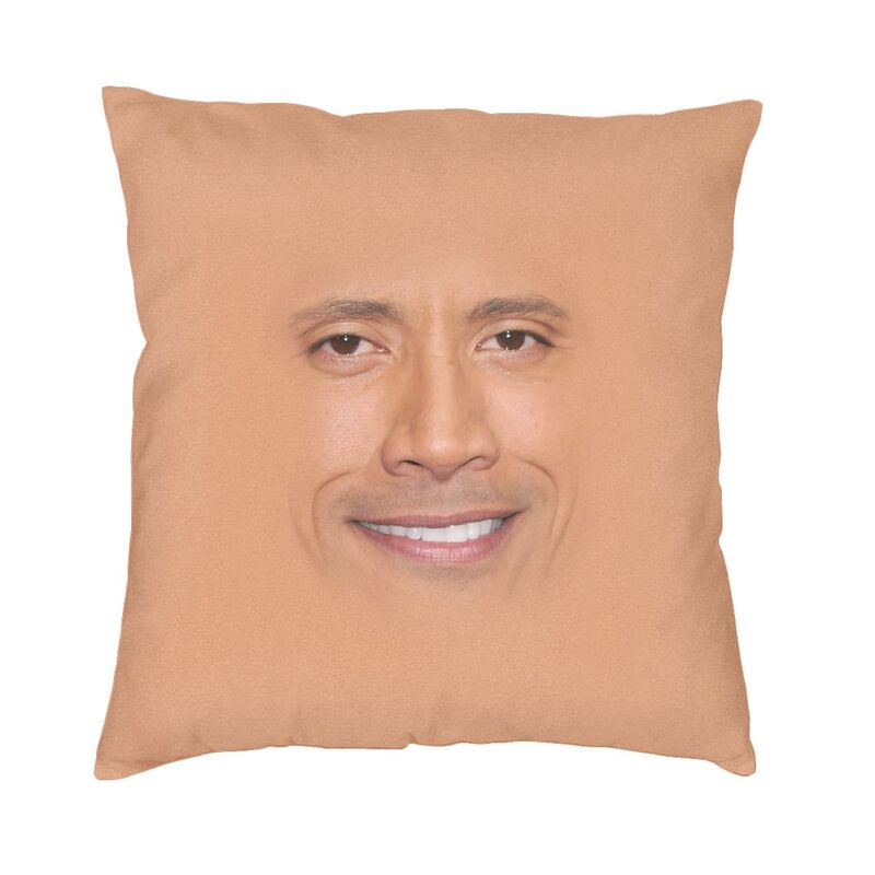 The Rock Face Dwayne Cushion Covers Sofa Decoration Famous Actor Johnson Square Throw Pillow Cover 45x45