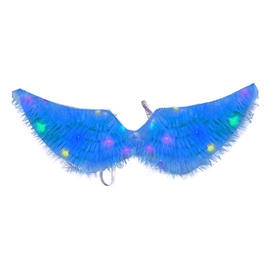 Childrens Costume Wings LED Light-Up Angle Wing, Glowing Feather Wing for Kids Girls, Butterfly Fairy Props Christmas Halloween Stage Performance
