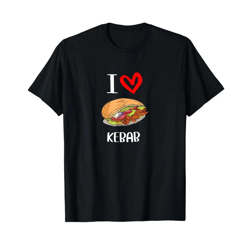 T Shirt With Gerunisex Text Ich Liebe Doner Kebab Vintage Streetwear Stretched Stylish Graphic Breathable
