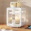 Double-Layer Dustproof Countertop Dish Cabinet