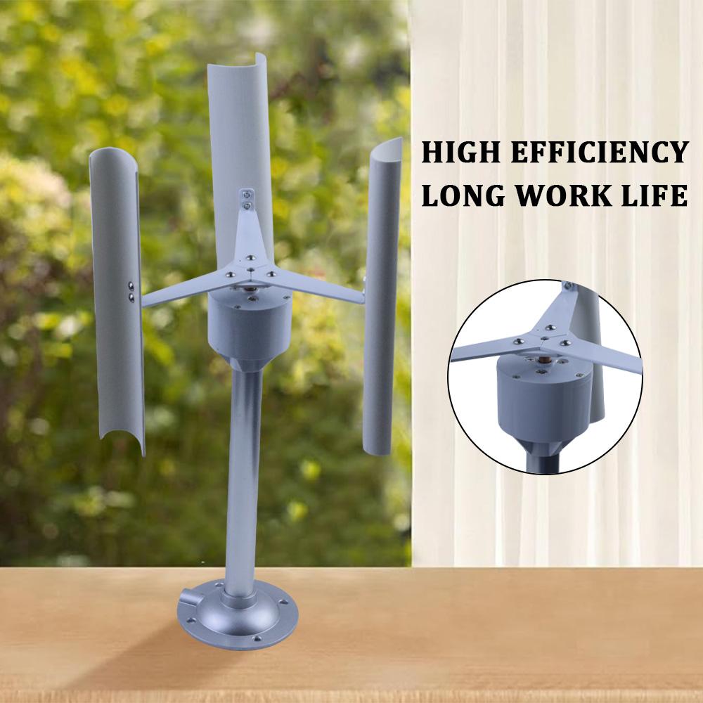 Vertical Axis Wind Turbine Model Three-phase Permanent Magnet Generator Windmill Toy Night Light Making DIY Display