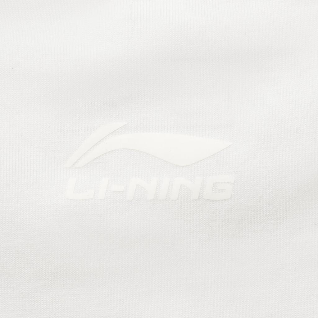 Li-Ning Удобная Повседневная Простая Футболка-Пуловер с Круглым Вырезом, Принтом Сердца и Букв, Свободная Дышащая Футболка с Коротким Рукавом, Женские Футболки Стандартная-Белая AHSV260-1