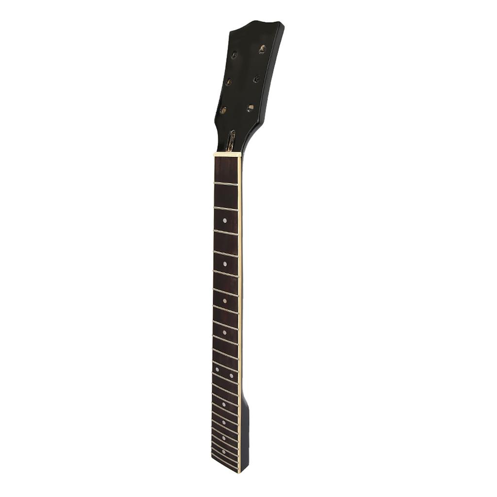 Wooden Folk Guitar Neck Fretboard Musical Instrument Part Black and White