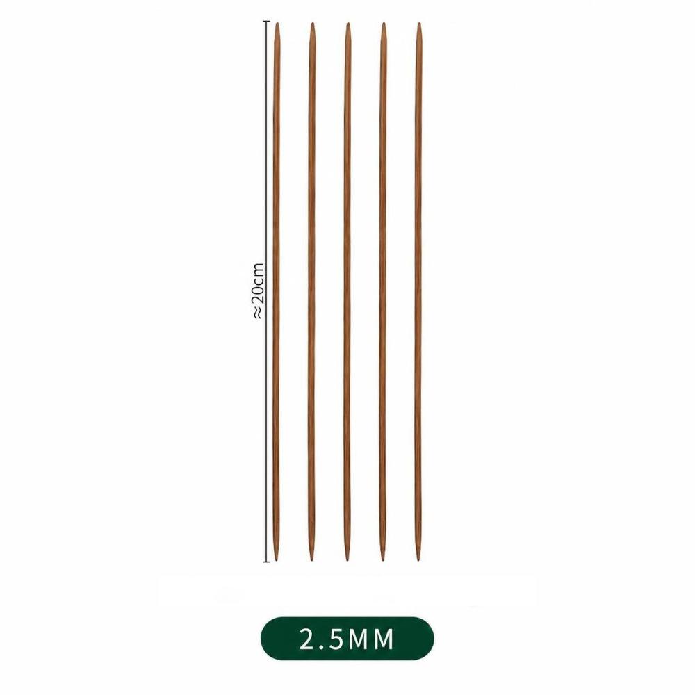 20cm Crochet Hooks 2.0-8.0mm Crocheting Hooks Handicraft Bamboo Handle Crochet  For Beginners