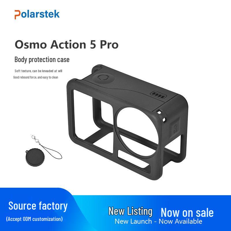 Защита объектива DJI Osmo Action 5 Pro: Пылезащитный, противоударный чехол из ТПУ для спортивных камер