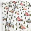 10 Sheets/Pack Santa Claus Christmas Tissue Paper Candy Cane Bouquet Flower Wrapping  Gift Wrapping