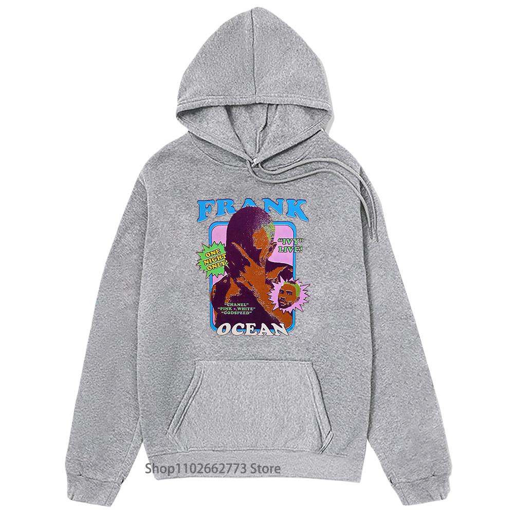 Мода Фрэнк О-Оушен Блонд R&B Музыка Толстовки для мужчин Одежда Эстетические толстовки Граффити High Street Одежда