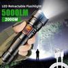 Высокомощный перезаряжаемый светодиодный фонарик 5000LM Zoomable Lamp Long Shot 2000M Super Bright Flashlights Waterproof Torch