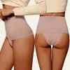 Женские трусы с высоким животом, однотонные трусики для похудения, цветное корректирующее белье с контролем талии, эластичный тренажер для подтягивания ягодиц, Корректирующее белье