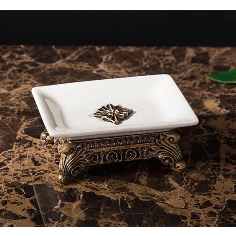 Серия "Трещиноватая глазурь", Аксессуары для ванной комнаты, Дозатор для мыла, Мыльница, Стакан, Держатель для зубных щеток, Ретро-стиль, Роскошный