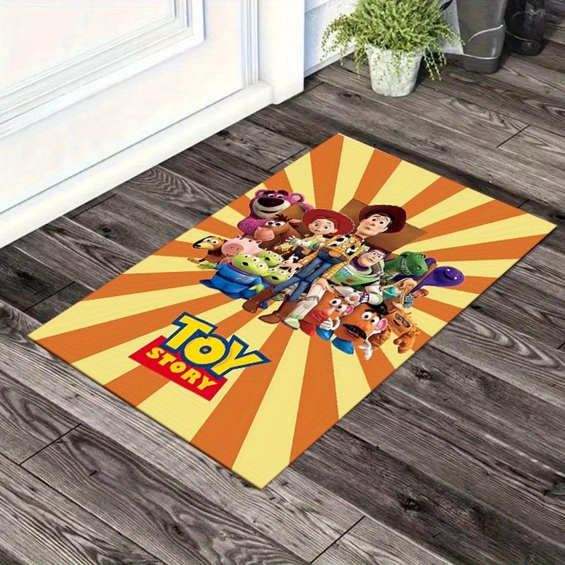 1pc Toy Story Pattern Area Rug Soft Flannel Floor Mat for Living Room, Office, Bedroom, Outdoor and Camping, Sofa Coffee Table Floor Mat, De