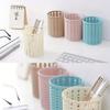 Creative Rattan Plastic Pen Holder Multi-functional Hollow Boxes Desktop Office Stationery Bucket Pencil Container Case