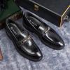 Summer New Horse Buckle Loafers Men'S Handmade Leather Retro British Men'S Leather Shoes One-Pedal Casual Single Shoes