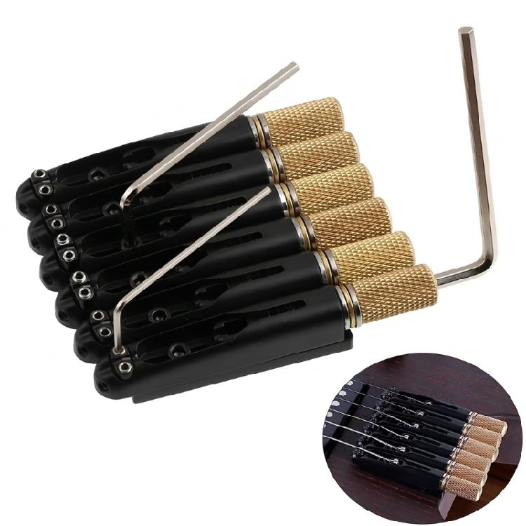 Individual Single Tubular Fixed Bridge Zinc Alloy 6 String Guitar Fixed Bridge for Headless Guitar Accessories