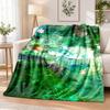 Frieren Beyond Journey's End Flannel Throw Blanket Soft Warm Cozy For Sofa Bed Indoor Home Bedroom Use