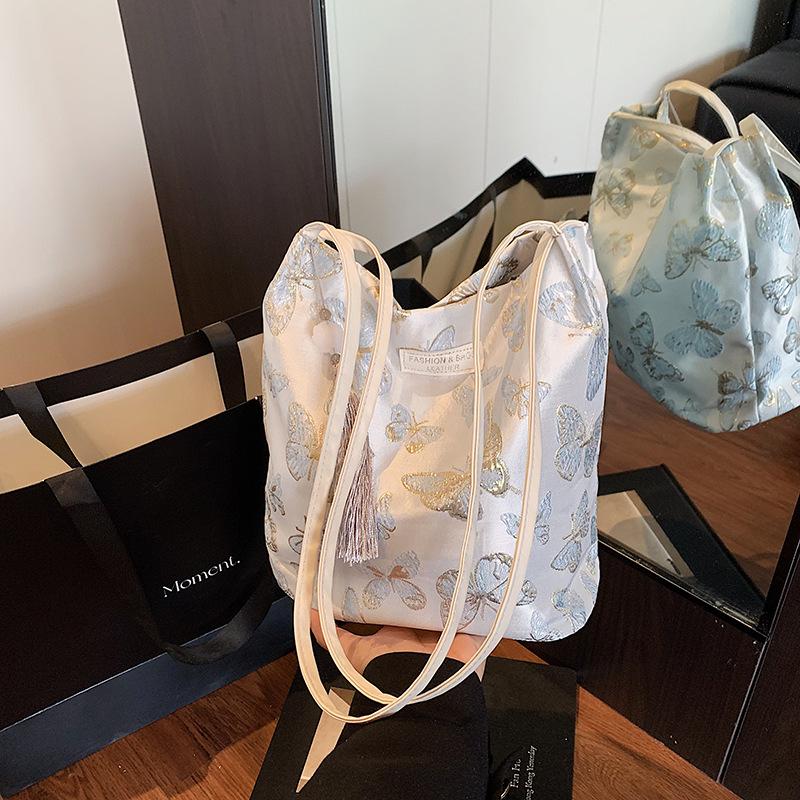 Женская сумка Сумка подмышку Премиальная сумка подмышку Новая вышитая сумка-ведро Модная сумка через плечо