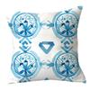 New Outdoor Blue Geometric Plush Pillow Cover Home Fabric Sofa Pillow Cushion Cover Design