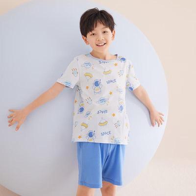 Хлопковый комплект пижамы с коротким рукавом Hongdou для детей и подростков