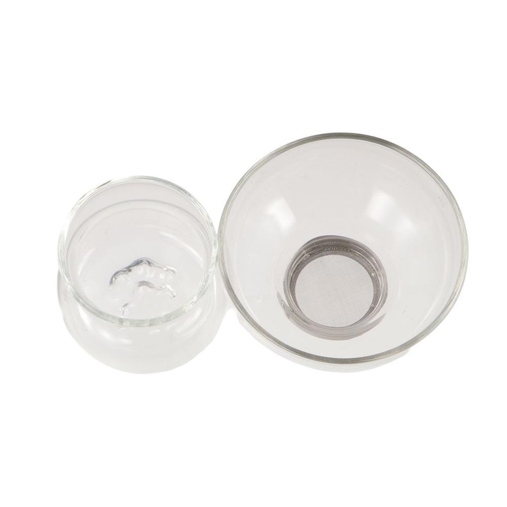 Mountain Shape Tea Residue Strainer Clear Glass Kung Fu Tea Set For Loose Tea Leaves