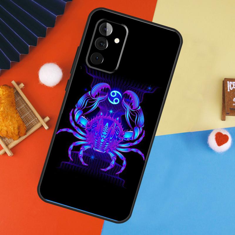 Чехол со знаком зодиака Неон для Samsung Galaxy A14 A34 A54 A55 A35 A15 A73 A53 A33 A23 A13 A12 A32 A52 A51