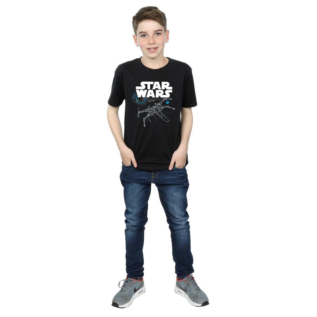 STAR WARS Boys The Last Jedi X-Wing T-Shirt