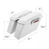 Valises latérales rigides - Harley‑Davidson Road King Classic 1998–2013 - Blanc lisse - 30 L - ABS
