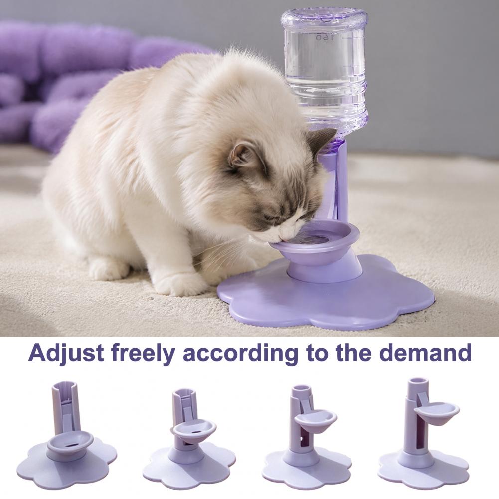 Gravitys-Fed Cat Water Dispenser, 640ml Reservoir, Automatic Refill Bowl, Elevated Pet Hydration Station for Indoor Dogs Cats