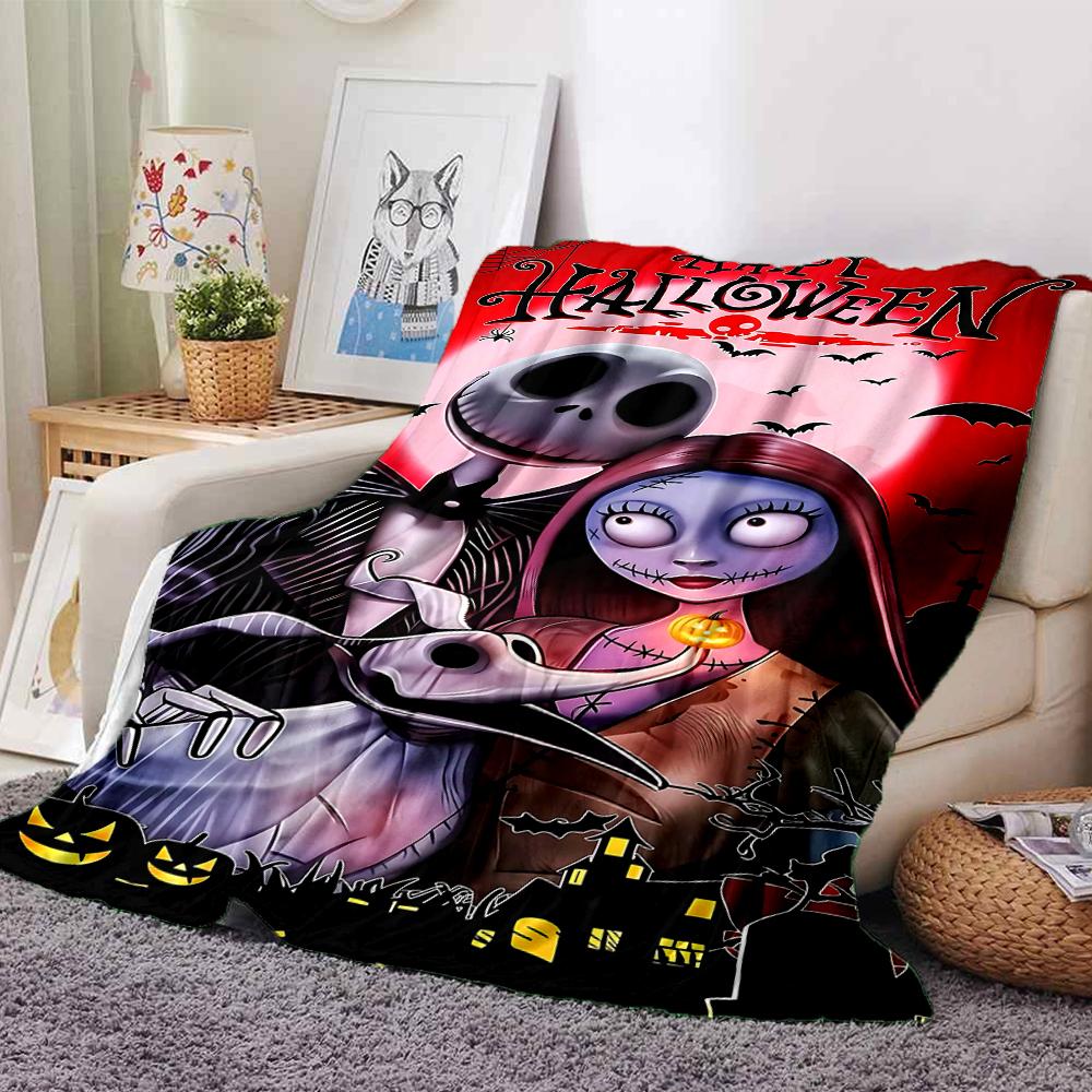 Happy Halloween Night Blanket Soft Throw Blanket For Home Bedroom Bed Sofa Travel Office Solid Christmas Blanket
