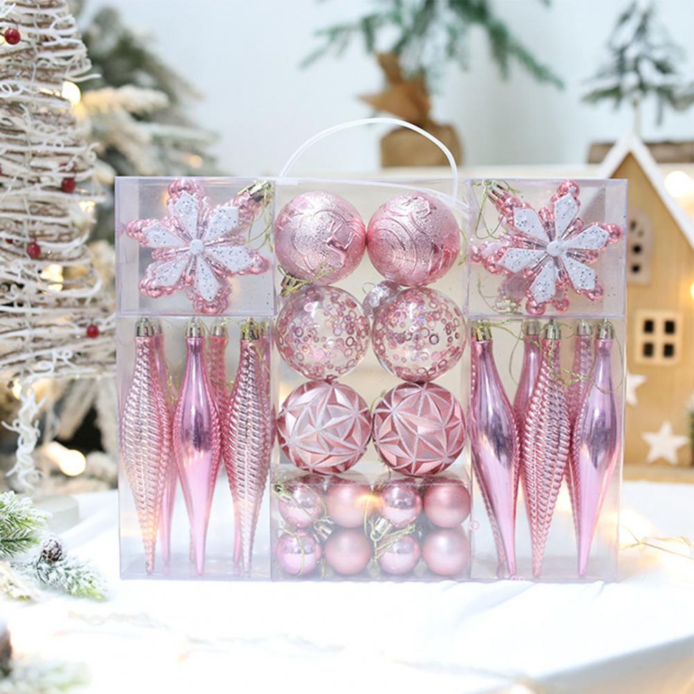 Restaurant Holiday Decor Festive Shatterproof Christmas Ornaments for Tree Decorations 40 Pcs Colored Hanging Balls for Parties
