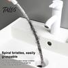 Flexible Pipe Cleaning Snake 6PCS Drain Hair Clog Remover Tool, Reusable Sink Unclogger, Bathroom Unblocker Durable Plastic Spiral Bristles