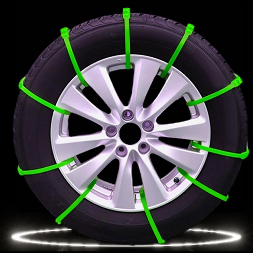 10 шт. Противоскользящие цепи для снега для мотоциклов, велосипедов, зимних шин, колес, противоскользящие кабельные стяжки, аварийный цепной инструмент для мотоцикла