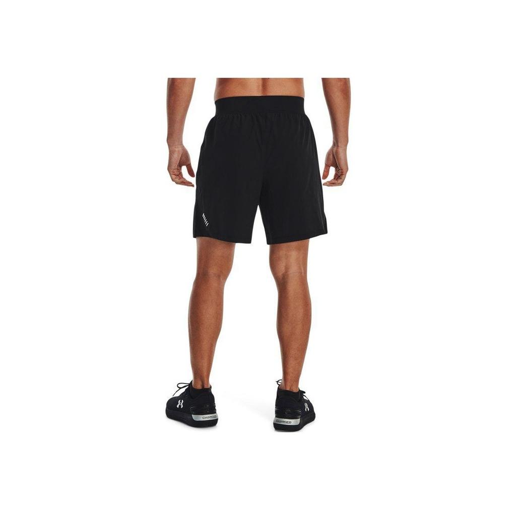 Under Armour Прямые шорты с однотонным принтом и маленьким логотипом Мужские брюки Черные 1370999-002