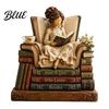 Книжные подарки для женщин Деревянная фигурка Читающая девушка Для книголюбов Персонализированный декор для книжной полки на стол с украшениями Многоуровневый дизайн Домашняя библиотека